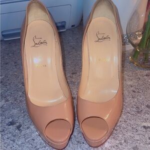 Christian Louboutin Tan Leather Heels